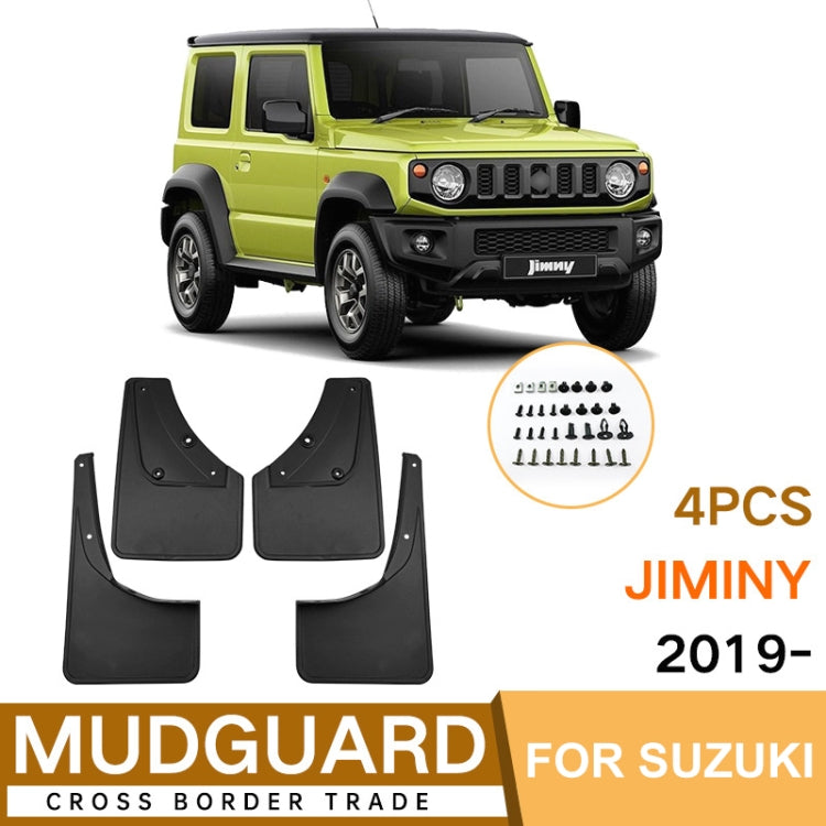 For Suzuki Jimny 2019-2023 4pcs/Set Car Auto Soft Plastic Splash Flaps Fender Guard - Mudguards by buy2fix | Online Shopping UK | buy2fix