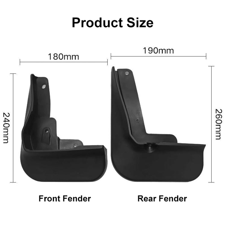 For Toyota Camry 2018-2021 4pcs/Set Car Auto Soft Plastic Splash Flaps Fender Guard - Mudguards by buy2fix | Online Shopping UK | buy2fix