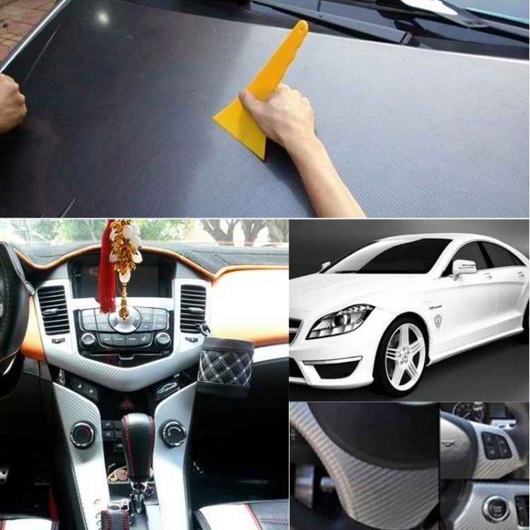 Car Decorative 3D Carbon Fiber PVC Sticker, Size: 152cm x 50cm (Light Grey) - Auto Film by buy2fix | Online Shopping UK | buy2fix