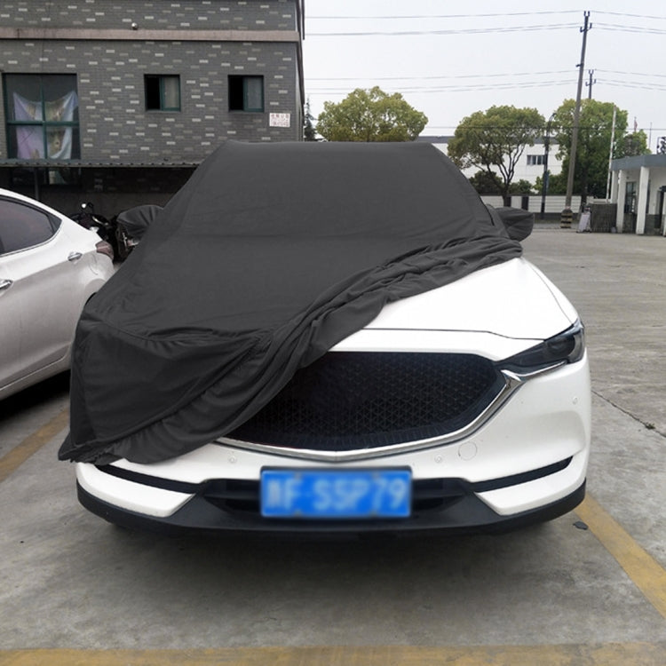 Anti-Dust Anti-UV Heat-insulating Elastic Force Cotton Car Cover for Sedan Car, Size: L, 4.9m~5.25m (Black) - PE Material by buy2fix | Online Shopping UK | buy2fix