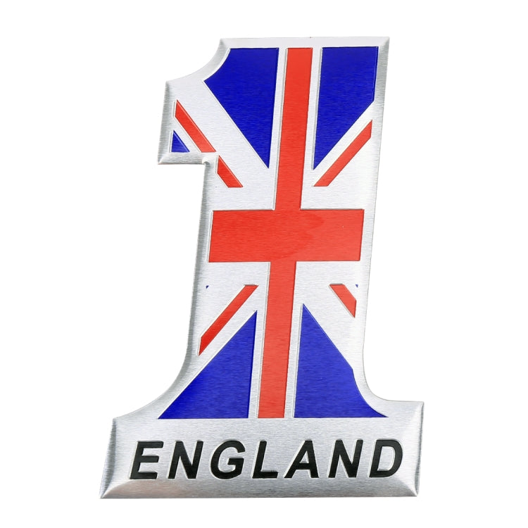 Universal Car UK Flag Number 1 Shape Metal Decorative Sticker - 3D Metal Sticker by buy2fix | Online Shopping UK | buy2fix