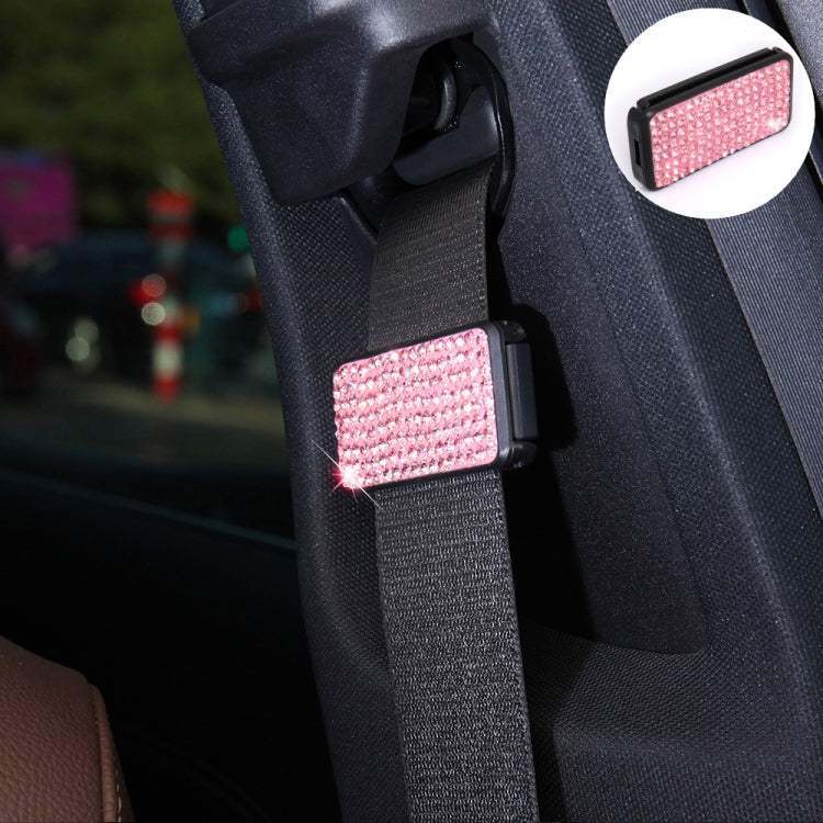 Car Seat Belts Crystal Clip Fixer Tightening Regulator (Pink) - Seat Belts & Padding by buy2fix | Online Shopping UK | buy2fix