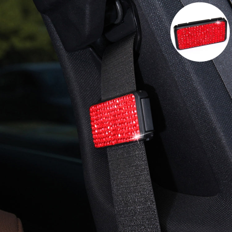 Car Seat Belts Crystal Clip Fixer Tightening Regulator (Red) - Seat Belts & Padding by buy2fix | Online Shopping UK | buy2fix