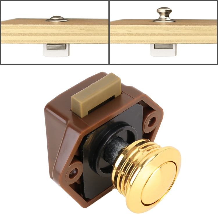 Press Type Drawer Cabinet Catch Latch Release Cupboard Door Stop Drawer Cabinet Locker for RV / Yacht / Furniture(Gold) - In Car by buy2fix | Online Shopping UK | buy2fix