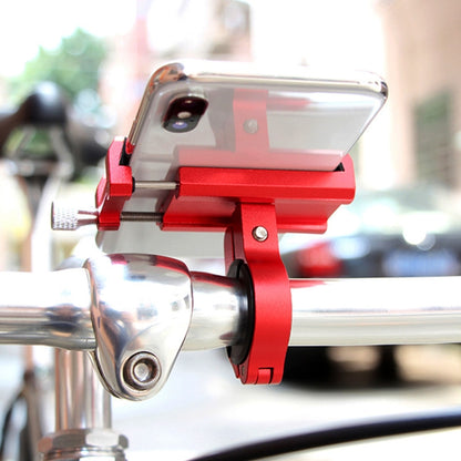 Motorcycle Handlebar Aluminum Alloy Phone Bracket(Red) - Holder by buy2fix | Online Shopping UK | buy2fix