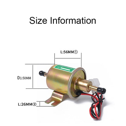 HEP-02A 24V Electric Fuel Pump for Car modification(Gold) - In Car by buy2fix | Online Shopping UK | buy2fix