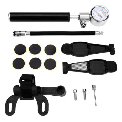 Portable High Pressure Pump Bicycle Pump Mini Mountain Bike Pump + Crowbar - Bicycle Locks & Bicycle Pumps by buy2fix | Online Shopping UK | buy2fix