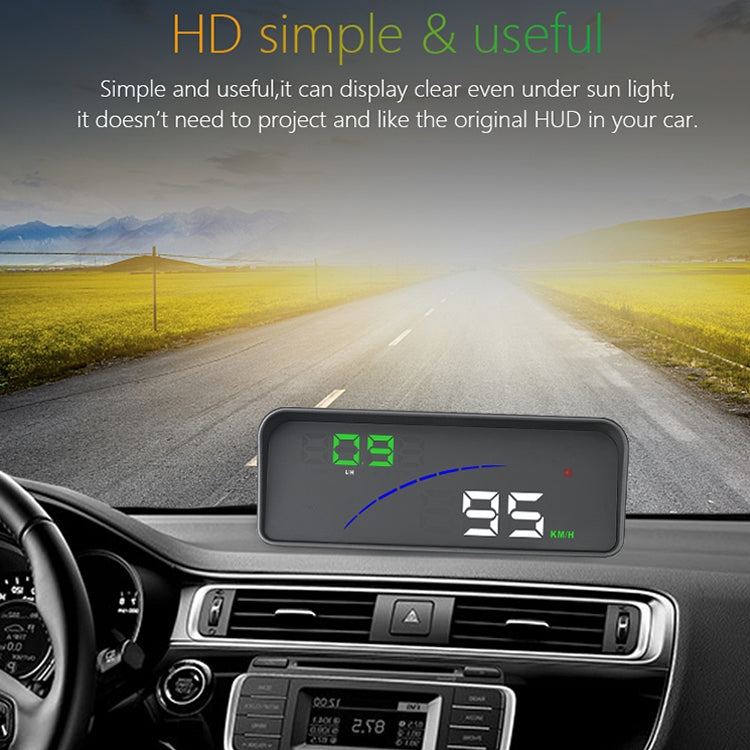 P9 HUD 3.6 inch Car OBD2 Smart Digital Meter with Multi-color, Speed & RPM & Water Temperature & Oil Consumption & Driving Distance / Time & Voltage Display, Over Speed Alarm, Low Voltage Alarm, Kilometers & Miles Switching, Light Sensor Functions - Head Up Display System by buy2fix | Online Shopping UK | buy2fix