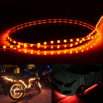 5 PCS Flow Style 45 LED 3528 SMD Waterproof Flexible Car Strip Light for Car Decoration, DC 12V, Length: 90cm(Yellow Light) - Decorative Lights by buy2fix | Online Shopping UK | buy2fix