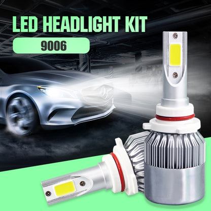 2 PCS C9 9006 18W 1800LM 6000K Waterproof IP68 Car Auto LED Headlight with 2 COB LED Lamps, DC 9-36V(White Light) - LED Headlamps by buy2fix | Online Shopping UK | buy2fix