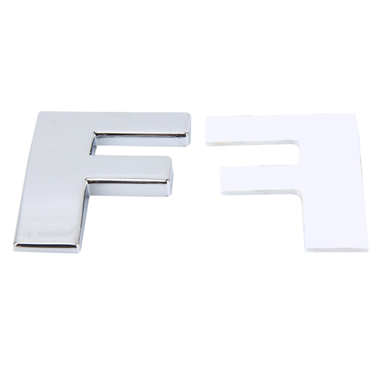 Car Vehicle Badge Emblem 3D English Letter F Self-adhesive Sticker Decal, Size: 4.5*4.5*0.5cm - 3D Metal Sticker by buy2fix | Online Shopping UK | buy2fix