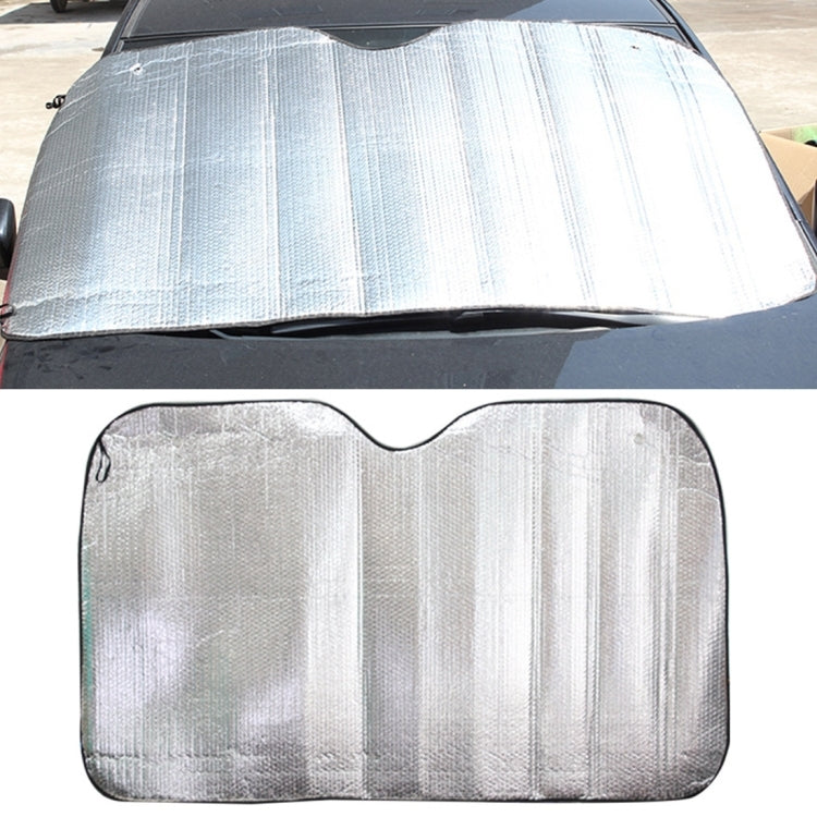 Silver Aluminum Foil Sun Shade Car Windshield Visor Cover Block Front Window Sunshade UV Protect, Size: 220 x 80cm - Aluminum Film PEVA by buy2fix | Online Shopping UK | buy2fix