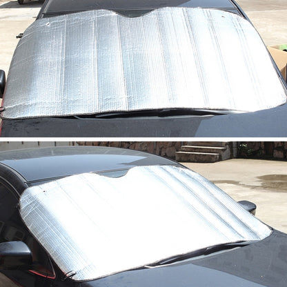 Silver Aluminum Foil Sun Shade Car Windshield Visor Cover Block Front Window Sunshade UV Protect, Size: 220 x 80cm - Aluminum Film PEVA by buy2fix | Online Shopping UK | buy2fix