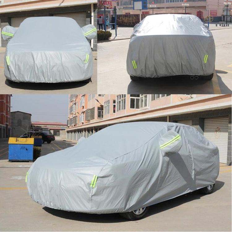 PVC Anti-Dust Sunproof Sedan Car Cover with Warning Strips, Fits Cars up to 5.1m(199 inch) in Length - PE Material by buy2fix | Online Shopping UK | buy2fix