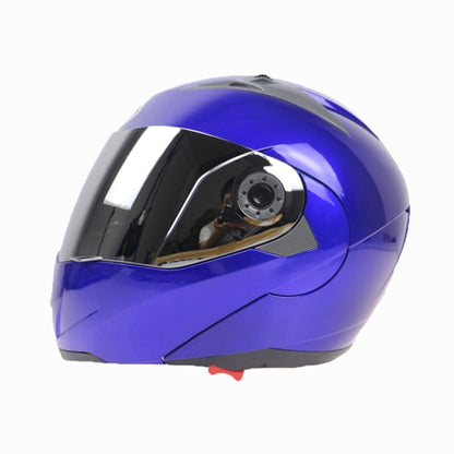 JIEKAI 105 Full Face Helmet Electromobile Motorcycle Double Lens Protective Helmet, Size: XL (Blue+Silver) - Helmets by JIEKAI | Online Shopping UK | buy2fix