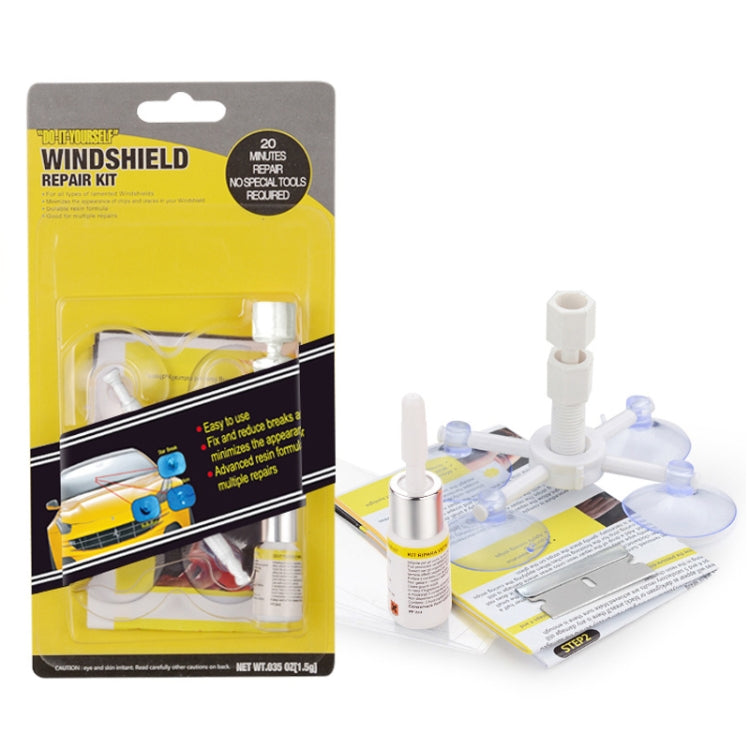 Professional Windscreen Repair Tool Paintless Dent Removal Car Window Windshield Repair Kit Chip Crack Auto Glass (White) - In Car by buy2fix | Online Shopping UK | buy2fix