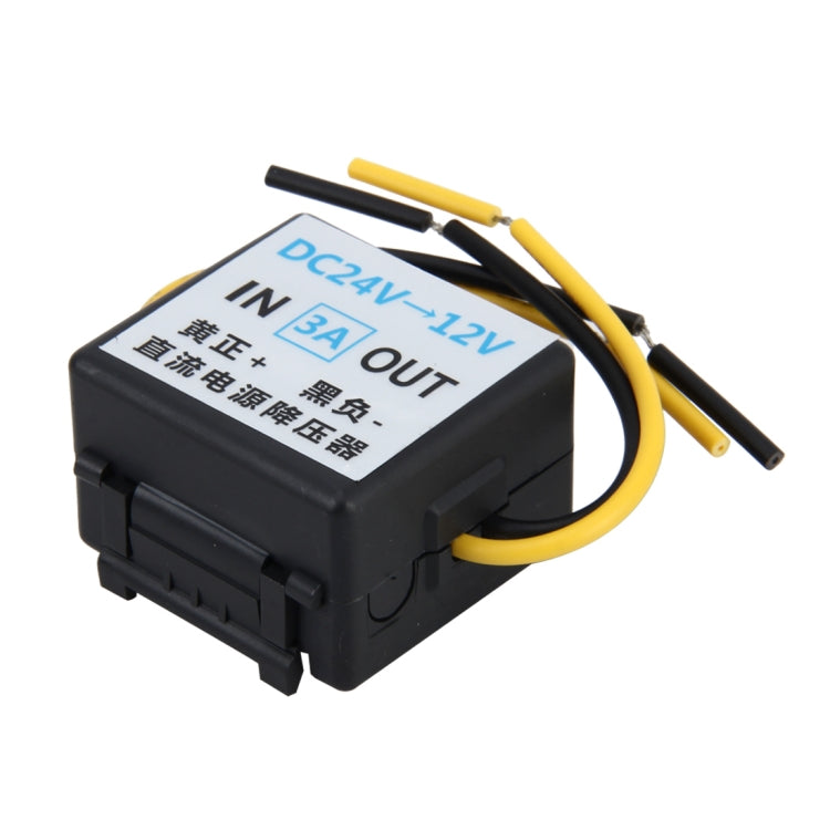 DC 24V to 12V Car Power Step-down Transformer, Rated Output Current: 3A - In Car by buy2fix | Online Shopping UK | buy2fix