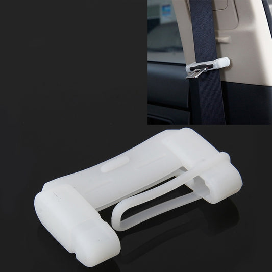 Universal Adjustable Car Seat Belt Buckle Plug Protective Cover Case(White) - Seat Belts & Padding by buy2fix | Online Shopping UK | buy2fix