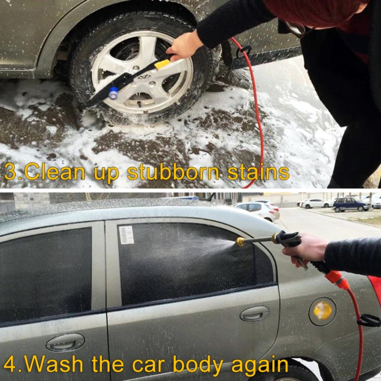 220V Portable Double Pump + Power Supply High Pressure Outdoor Car Washing Machine Vehicle Washing Tools - Car Washer & Accessories by buy2fix | Online Shopping UK | buy2fix