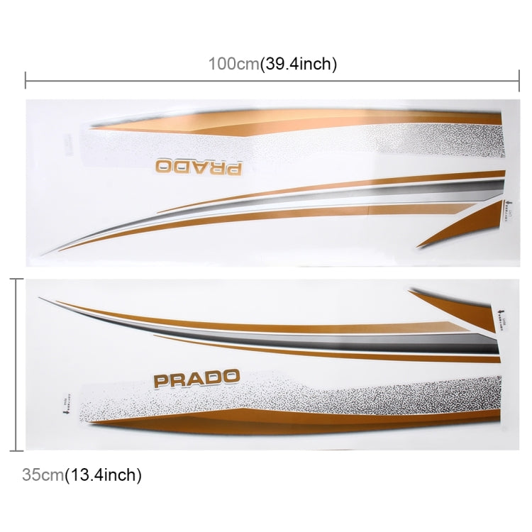 4 PCS SUV Body Decorative Strip Brand Car Streamline Shining Sticker for Toyota Prado 2014 Version - Decorative Sticker by buy2fix | Online Shopping UK | buy2fix