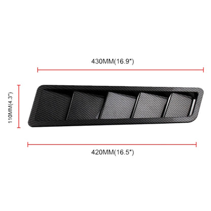 2 PCS Universal Car Air Intake Scoop Bonnet Hood Vent Louver Cooling Panel Trim Set(Black) - Decorative Sticker by buy2fix | Online Shopping UK | buy2fix