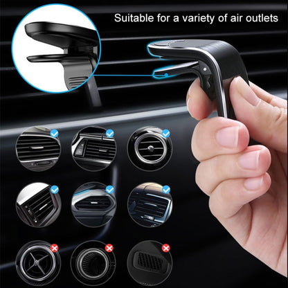 Car Metal Magnetic Air Outlet Mobile Phone Holder Bracket (Black) - In Car by buy2fix | Online Shopping UK | buy2fix