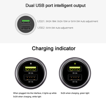 Original Huawei CP31 18W Max Dual USB Port Fast Charging Car Charger (Grey) - In Car by Huawei | Online Shopping UK | buy2fix
