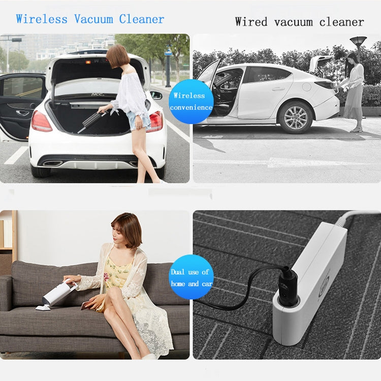 Car Portable Wireless 120W Handheld Powerful Vacuum Cleaner (White) - Vacuum Cleaner by buy2fix | Online Shopping UK | buy2fix