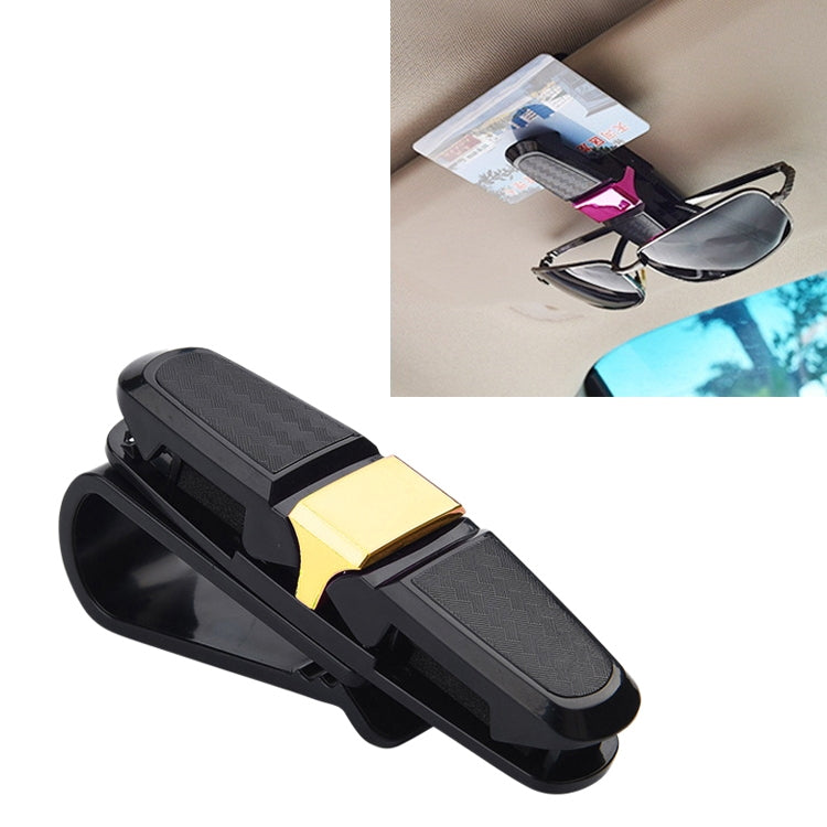 Vehicle Mounted Glasses Clip Car Eyeglass Bill Holder, Blister Package (Gold) - Sunglasses & Glasses Clips by buy2fix | Online Shopping UK | buy2fix