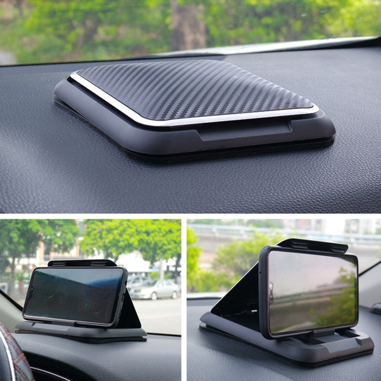 Car Carbon Fiber Texture Silicon Mobile Phone Holder for 3.5-6.8 inches Cellphone - Car Holders by buy2fix | Online Shopping UK | buy2fix