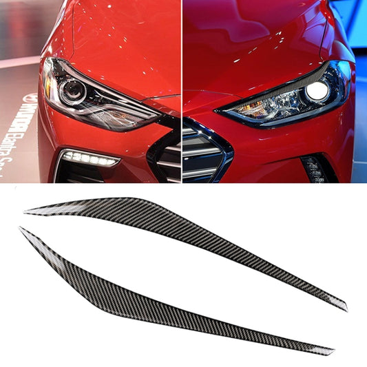 Car Carbon Fiber Light Eyebrow for Hyundai Elantra 2016-2018 - Lamp Decoration by buy2fix | Online Shopping UK | buy2fix