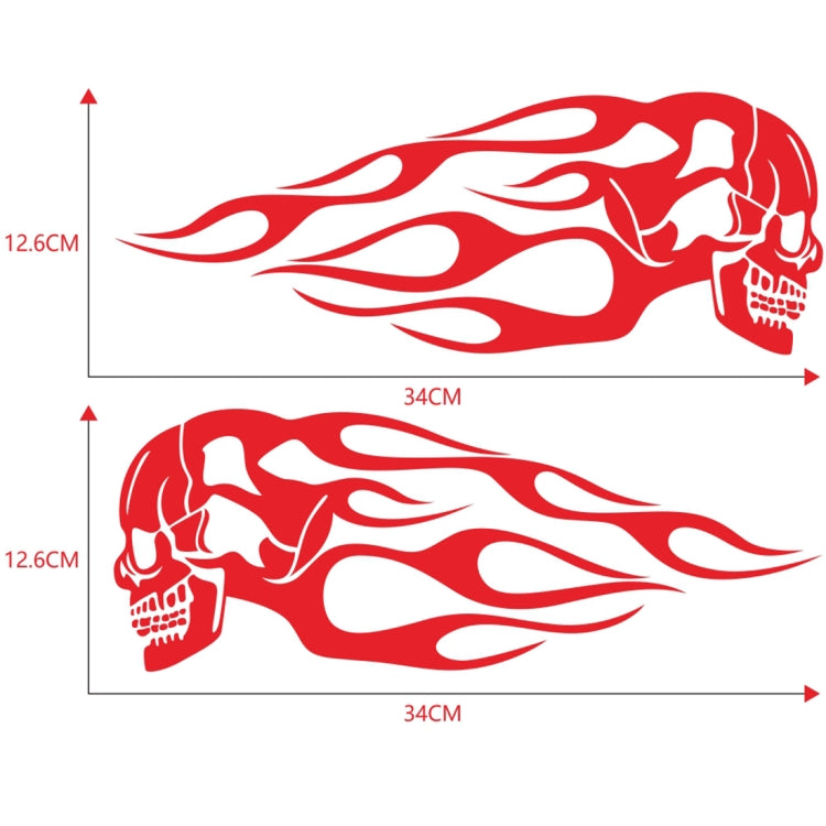 Motorcycle Styling Skull Head PVC Sticker Auto Decorative Sticker (Red) - Decorative Sticker by buy2fix | Online Shopping UK | buy2fix