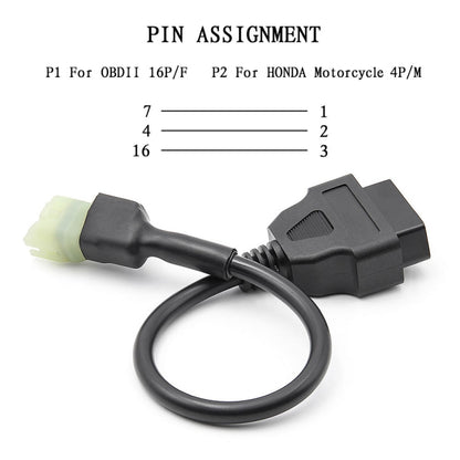 Motorcycle OBD 16PIN Female to 4PIN Connector Cable for Honda - In Car by buy2fix | Online Shopping UK | buy2fix