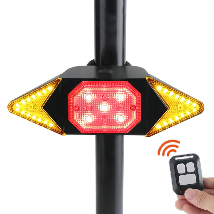 USB Rechargeable Bicycle Turn Light Wireless Remote Control Bike Tail Light - Taillights by buy2fix | Online Shopping UK | buy2fix