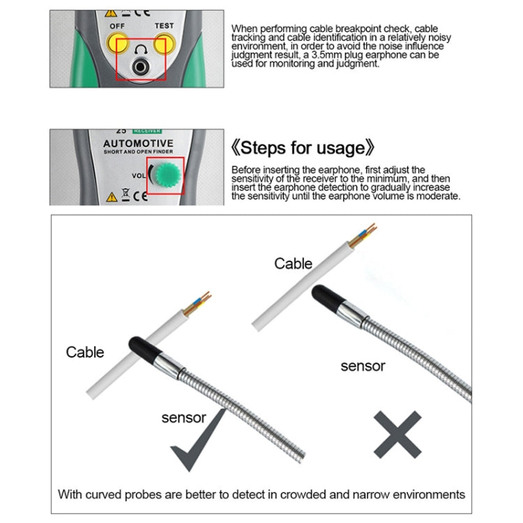 DUOYI DY25 Car Tester Cable Short & Open Circuit Finder Tester Tracer Diagnose Tone Line Finder - In Car by buy2fix | Online Shopping UK | buy2fix