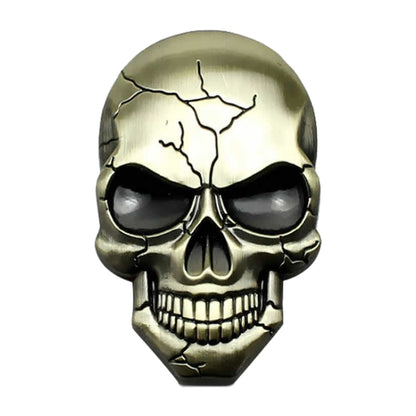 Three-dimensional Devil Skull Metal Car Sticker (Bronze) - In Car by buy2fix | Online Shopping UK | buy2fix