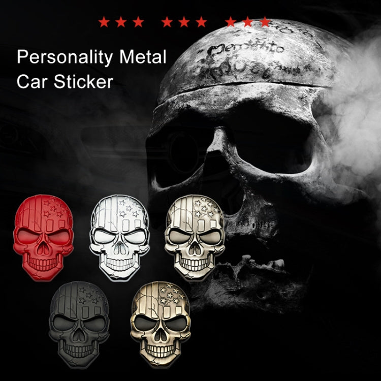 Three-dimensional Devil Skull Metal Plating Car Sticker (Silver) - In Car by buy2fix | Online Shopping UK | buy2fix