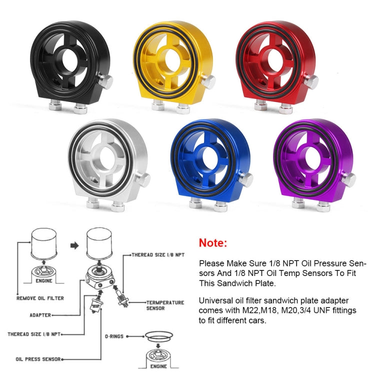 Car Modification Oil Temperature and Oil Pressure Gauge Adapter (Black) - In Car by buy2fix | Online Shopping UK | buy2fix