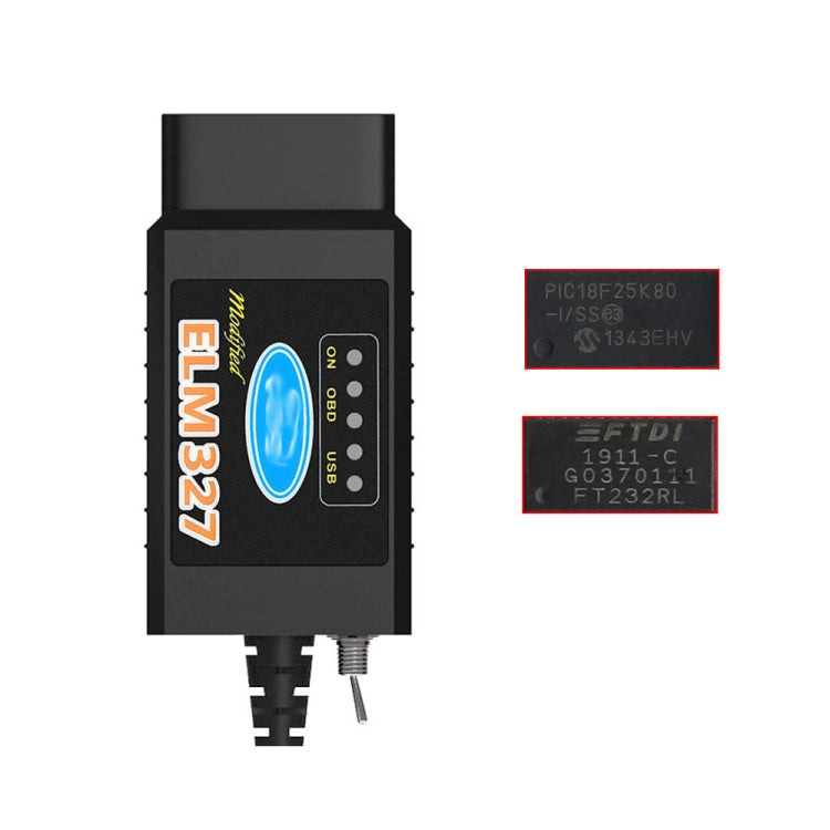 OBD ELM327 V1.5 USB Car Fault Diagnostic Cable with Switch (Black) - In Car by buy2fix | Online Shopping UK | buy2fix