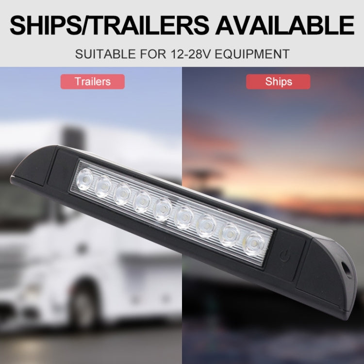 RV / Yacht Awning LED Strip Light DC12-28V with 9 LEDs Lamp Beads (Black) - In Car by buy2fix | Online Shopping UK | buy2fix