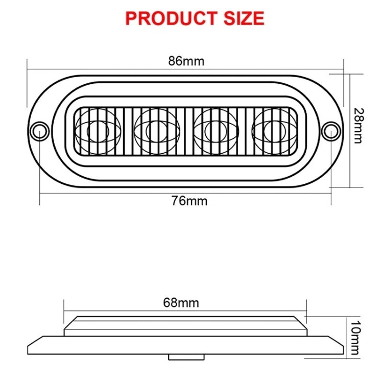 5 PCS MK-087 Car / Truck 4LEDs Side Marker Indicator Lights Bulb Lamp (Red Light) - In Car by buy2fix | Online Shopping UK | buy2fix