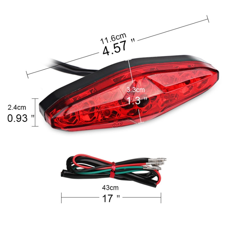 2 PCS KC-WD-NEW-3X Motorcycle LED Brake Light Running Lamp (Transparent Black) - In Car by buy2fix | Online Shopping UK | buy2fix