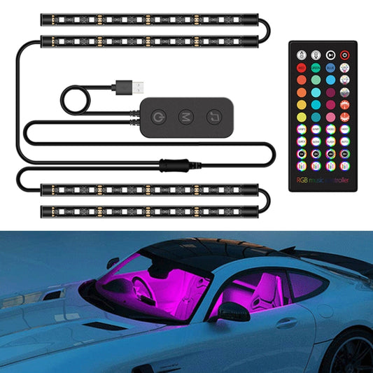 Y12 USB Car Colorful RGB Foot LED Atmosphere Light - In Car by buy2fix | Online Shopping UK | buy2fix