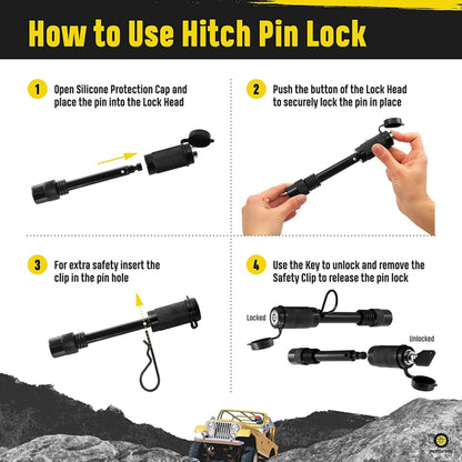 Trailer Hitch Lock Pin Set - In Car by buy2fix | Online Shopping UK | buy2fix