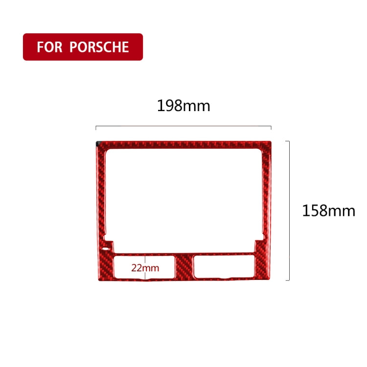 Car Carbon Fiber Navigation Panel Decorative Sticker for Porsche Macan 2014-2018, Left and Right Drive Universal (Red) - In Car by buy2fix | Online Shopping UK | buy2fix