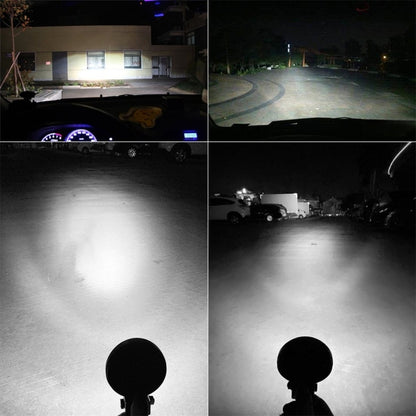 D0037 9.8W 10-30V DC 6000K 3 inch 14 LEDs Circle Offroad Truck Car Driving Light Work Light Spotlight Fog Light - In Car by buy2fix | Online Shopping UK | buy2fix