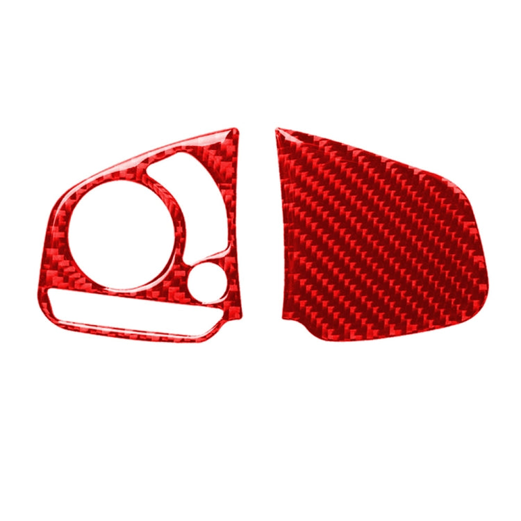 Car Carbon Fiber Steering Wheel Button Middle Configuration Decorative Sticker for Honda Tenth Generation Civic 2016-2019, Left and Right Drive Universal (Red) - In Car by buy2fix | Online Shopping UK | buy2fix