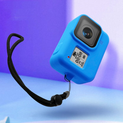 Silicone Protective Case Cover with Wrist Strap for GoPro HERO8 Black(Blue) - DJI & GoPro Accessories by RUIGPRO | Online Shopping UK | buy2fix