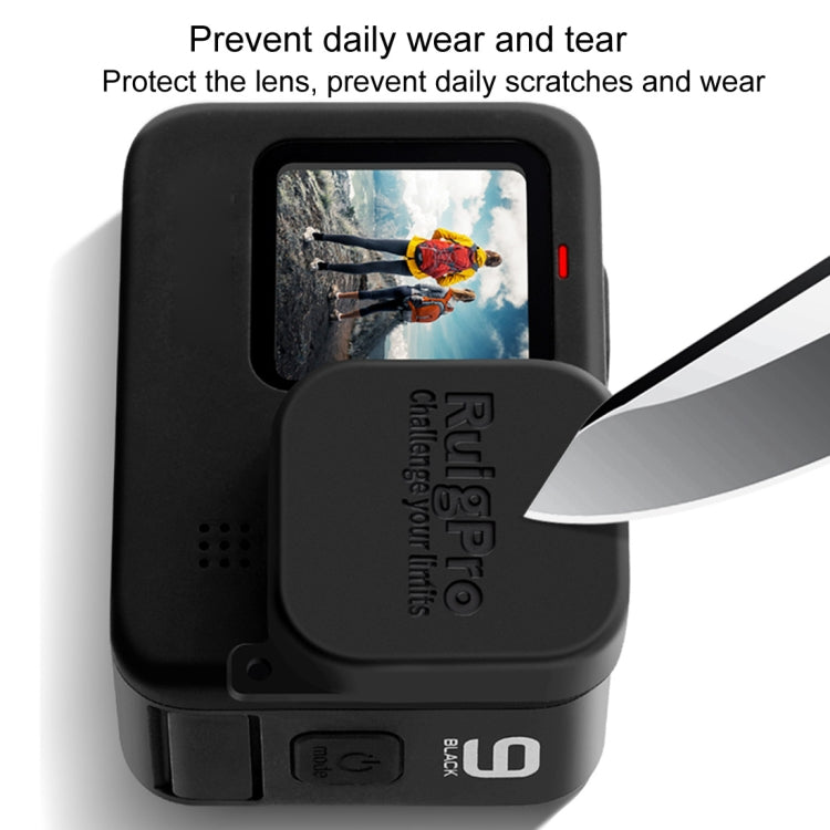 RUIGPRO for GoPro HERO10 Black / HERO9 Black Soft Rubber Scratch-resistant Camera Lens Protective Cap Cover (Black) - DJI & GoPro Accessories by RUIGPRO | Online Shopping UK | buy2fix