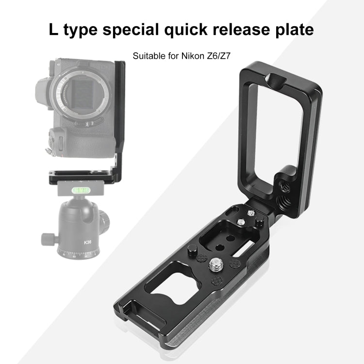 1/4 inch  Vertical Shoot Quick Release L Plate Bracket Base Holder for Nikon Z6 / Z7 - Camera Accessories by buy2fix | Online Shopping UK | buy2fix